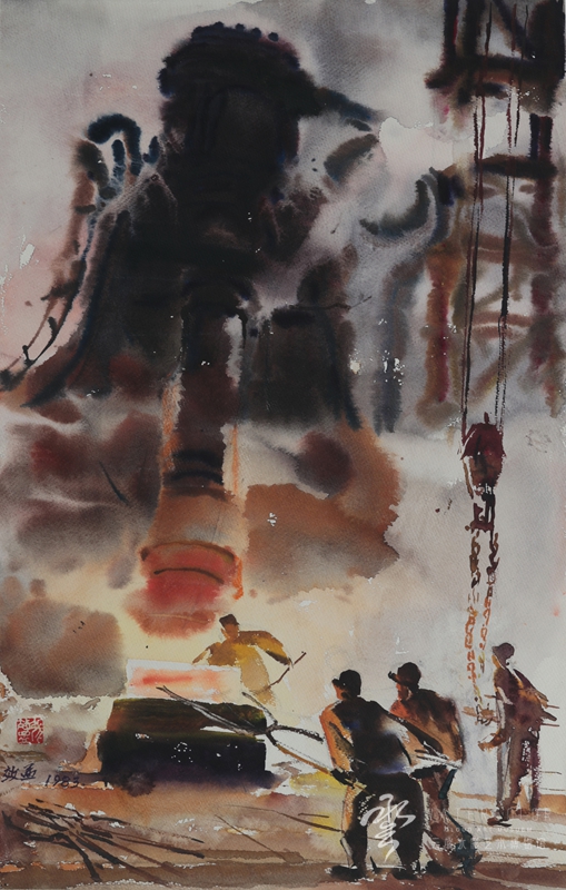张效孟 《锻》 70*44cm 1983年